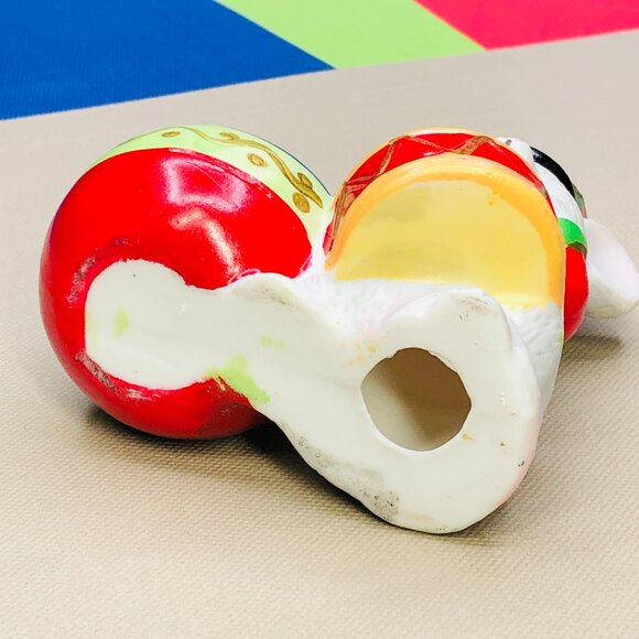 Vintage 90s HOLIDAY FRIENDS Mouse Drummer Candleholder Bisque Figurine - Picture 9 of 11